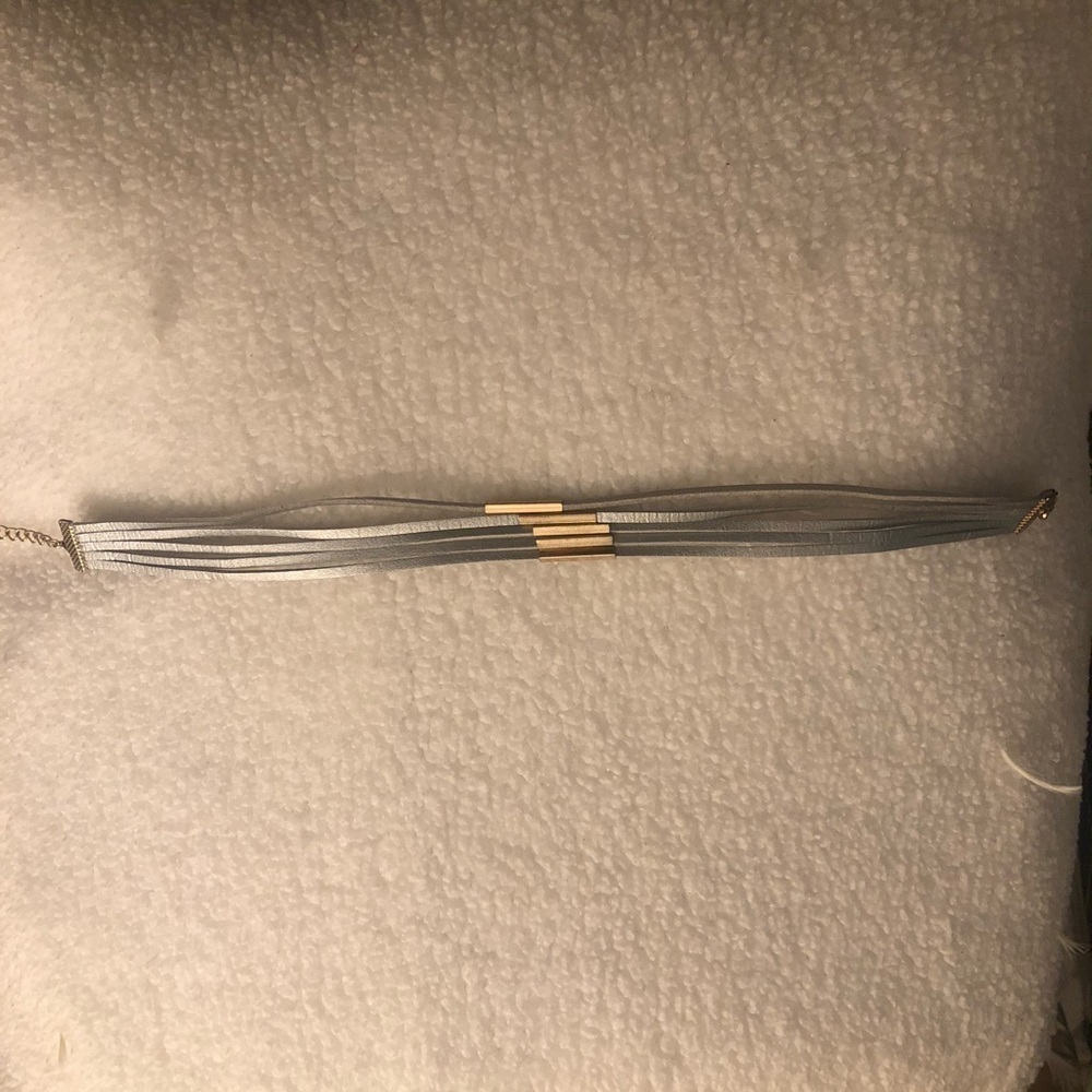 Gray Choker with Gold detail in the center